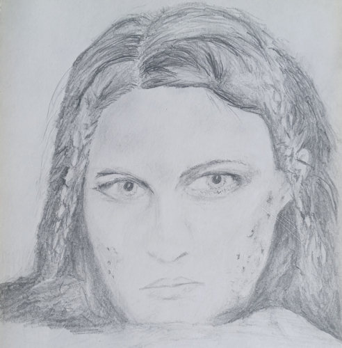 relay image, pencil drawing