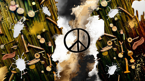 Peace Nails, added a little to Jason's nail photograph